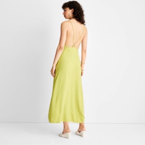 NWT Strappy Cutout Midi Slip Dress Future
Collective Alani Noelle Lime Green - Picture 3 of 4